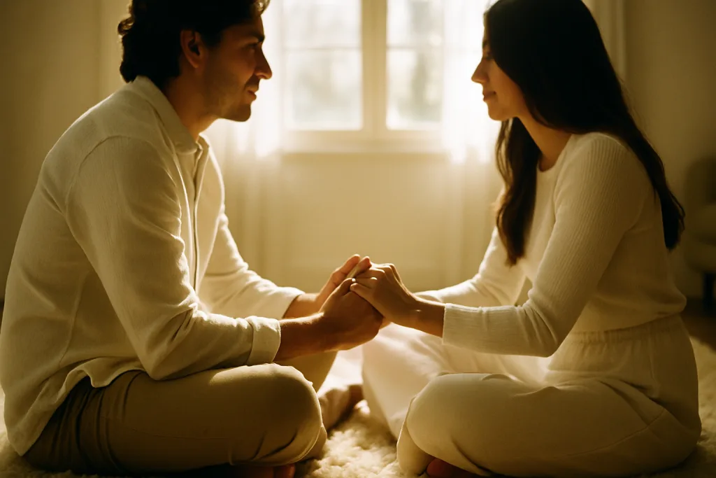 Pareja en proceso de reconexión emocional y relacional