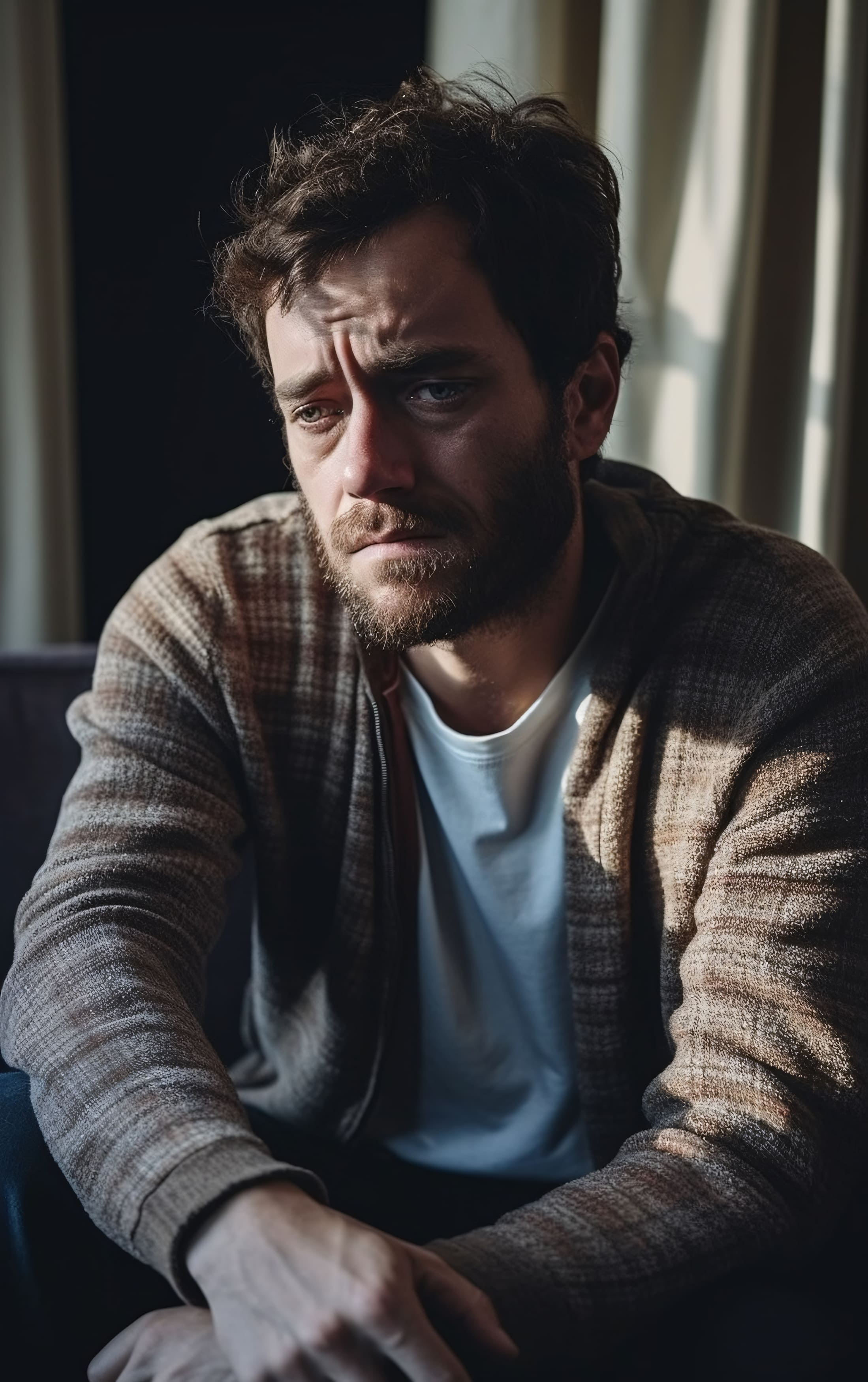 Hombre en total decepción y frustración